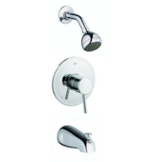 GROHE Concetto Single Handle Single Spray Tub and Shower Faucet in Starlight Chrome DISCONTINUED 35 009 000