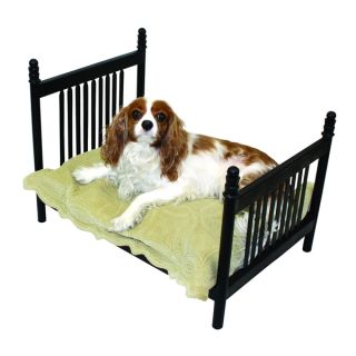 Textured Black Iron Slat Design Pet Bed   17494431  