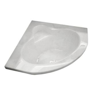 Universal Tubs Jasper 5 ft. Acrylic Center Drain Corner Bathtub in White HD6060AS
