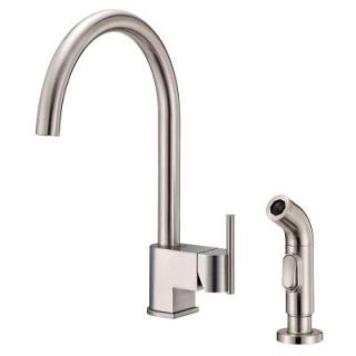 Danze Como Single Handle Kitchen Faucet with Veggie Spray in Stainless Steel D401542SS
