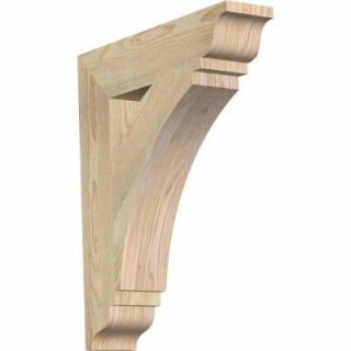 Ekena Millwork 4 in. x 22 in. x 18 in. Douglas Fir Thorton Traditional Rough Sawn Bracket BKT04X18X22THR01RDF