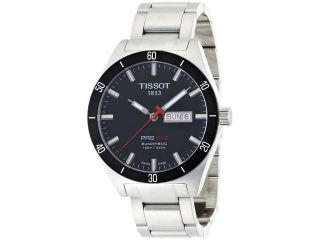 Tissot Men's T044.430.21.051.00 Silver Stainless Steel Swiss Quartz Black Dial Watch