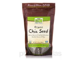 NOW� Real Food   Organic Black Chia Seeds   12 oz (340 Grams) by NOW
