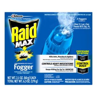 Raid Max Concentrated Deep Reach Fogger (2.1 Ounces, 3 count)