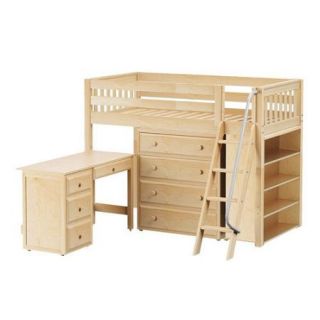 Maxtrix Kids Katching3 Low Loft Bed with Storage