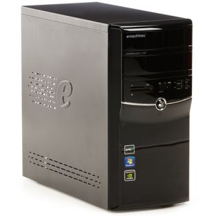 eMachines Black ET1352G 03w Desktop PC with AMD Athlon II X2 260u Processor, Windows 7 Home Premium