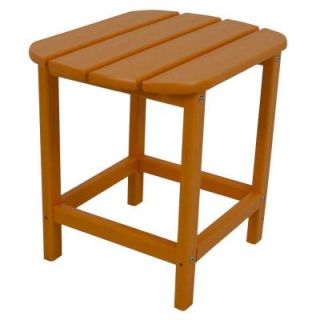POLYWOOD South Beach 18 in. Tangerine Patio Side Table SBT18TA