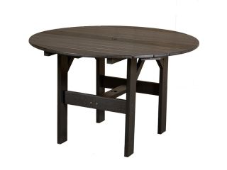 Michael Anthony Furniture Gaea Black Poly Lumber Outdoor Round 46x46 Table