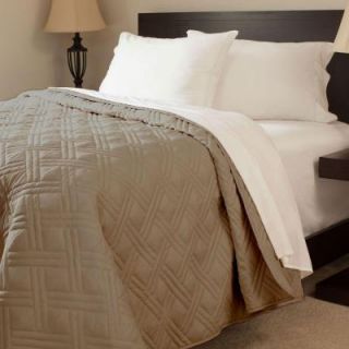 Lavish Home Solid Color Chocolate Full/Queen Bed Quilt 66 40 FQ C