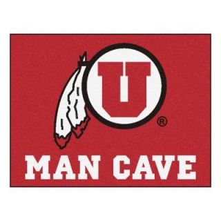 FANMATS University of Utah Red Man Cave 2 ft. 10 in. x 3 ft. 9 in. Accent Rug 14705