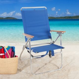 Rio Blue Hi Boy Backpack Beach Chair with Cooler   Beach Chairs