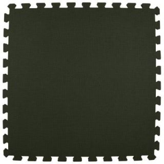 Greatmats Premium Black 24 in. x 24 in. x 5/8 in. Foam Interlocking Floor Mat (Case of 20) DF15BK20