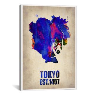 Tokyo Watercolor Map I by Naxart Graphic Art on Canvas