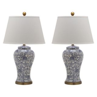 Safavieh Spring Blossom Table Lamp   Blue And White (Set of 2)