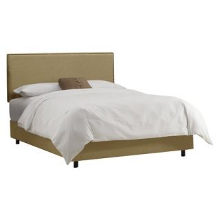 Arcadia Nailbutton Linen Bed