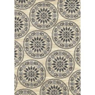 Concord Global Trading Lumina Medallion Ivory 8 ft. 2 in. x 10 ft. 6 in. Area Rug 95527