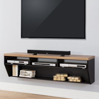 Martin Furniture Angled Sides Wall Mounted TV Shelf   TV Stands