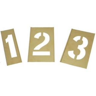 1F044 Interlocking Stencil, Numbers, Brass