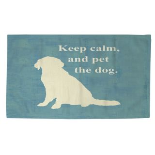 Keep Calm and Pet the Dog Teal Area Rug by Thumbprintz