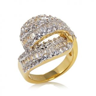 Victoria Wieck 2.54ct Absolute™ Twisted Baguette and Pavé Band Rin   7524977