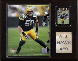 NFL 12 x 15 in. A.J. Hawk Green Bay Packers Player Plaque
