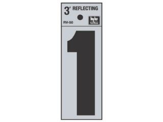 3" Refl Vinyl Number 1, Pack of 10