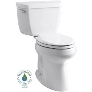 KOHLER Highline Classic Comfort Height 2 piece 1.28 GPF Single Flush Elongated Toilet in White K 3713 0