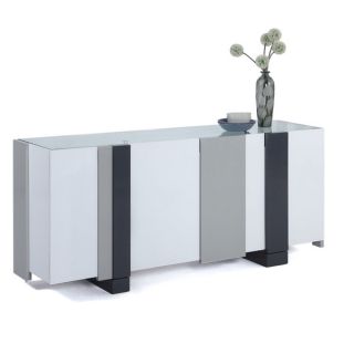 Christopher Knight Home White and Grey Laquered 4 door Buffet with