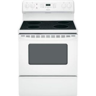 Hotpoint 5.0 cu. ft. Electric Range with Self Cleaning Oven in White RB780DHWW