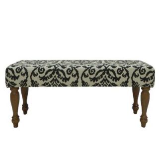 Carolina Cottage Lascada Magic Wood Upholstered Romance Bench with Chestnut Turned Legs DISCONTINUED 4316 TLMNC