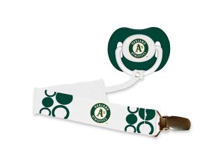 Baby Fanatic Pacifier with Clip   Oakland Athletics