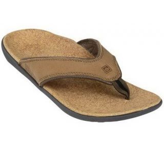 Spenco Mens Yumi Select Orthotic Thong Sandals —