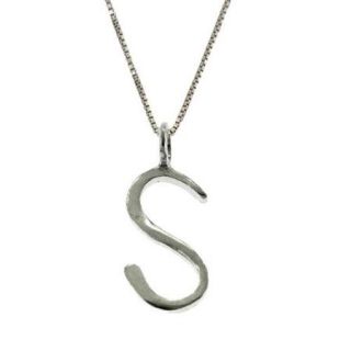 Gioelli Sterling Silver Match Stick Initial Pendant Necklace Letter Q