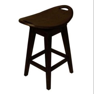 Thoroughbred Backless Wood Counter Stool in Espresso Finish