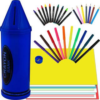 Trademark Crayon Bank and Art Set