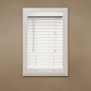 Home Decorators Collection Cut to Width White 2 in. Faux Wood Blind   39 in. W x 48 in. L (Actual Size 38.5 in. W x 48 in. L) 10793478079216