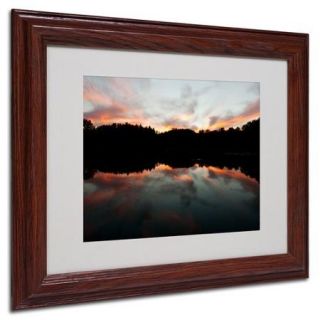 Trademark Fine Art "Kendal Lake Sunset" by Kurt Shaffer, Wood Frame