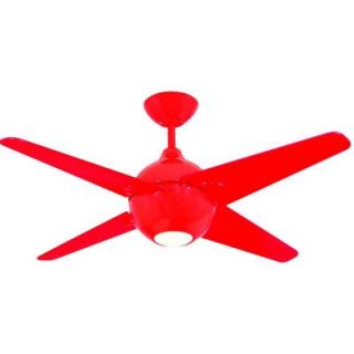 Yosemite Home Decor Spectrum Collection 42 in. Red Indoor Ceiling Fan with Light Kit SPECTRUM42R