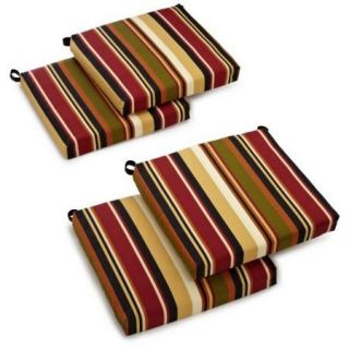 Blazing Needles Outdoor All Weather UV Resistant 4 Piece Patio Chair Cushion Set