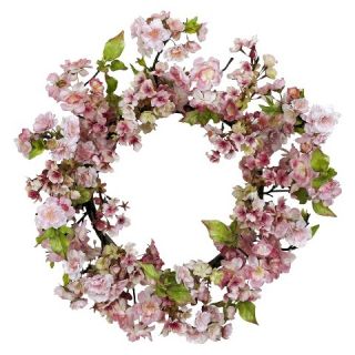 Nearly Natural 24 Cherry Blossom Wreath