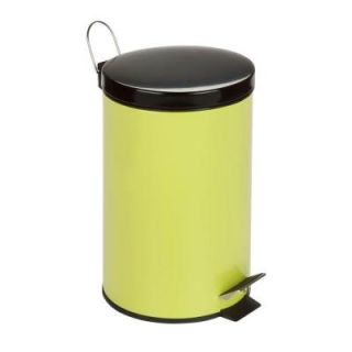 Honey Can Do 3 Gal. Lime Green Round Metal Step On Touchless Trash Can TRS 03554