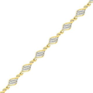CT. T.W. Round Diamond Prong Set Fashion Bracelet in 10K Yellow