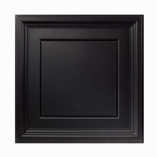 Icon Coffer 2 ft. x 2 ft. PVC Lay In Ceiling Tile in Black by Genesis