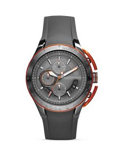 Armani Exchange Gunmetal Tone & Orange Watch, 45mm