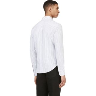 Band of Outsiders White & Blue Pencil Stripe Shirt