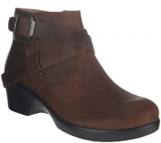 Alegria Leather Ankle Boots w/ Strap Details   Eva   A269854 —
