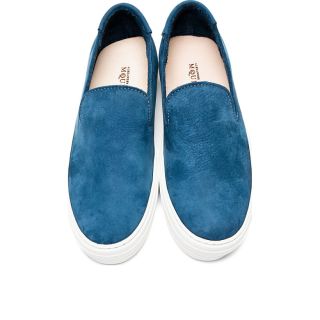 Alexander McQueen Blue Suede Slim On Sneakers