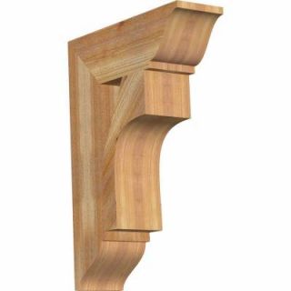 Ekena Millwork 6 in. x 28 in. x 20 in. Western Red Cedar Westlake Traditional Rough Sawn Bracket BKT06X20X28WTL01RWR