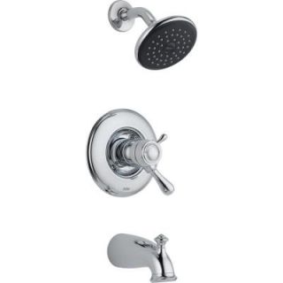 Delta Leland TempAssure 17T Series 1 Handle Tub and Shower Faucet Trim Kit Only in Chrome (Valve Not Included) T17T478