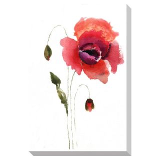 Abstract Watercolor Flower Oversized Gallery Wrapped Canvas